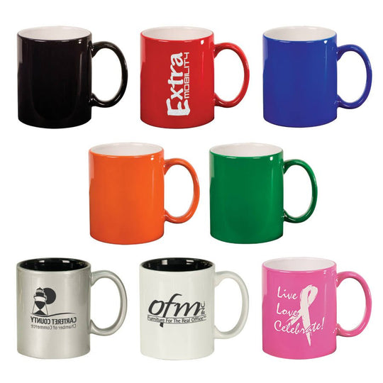 11oz Ceramic Mugs – Bold, Bright, and Built to Last