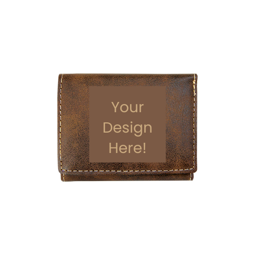 Leatherette Trifold Wallet – Classic Design with a Personalized Touch