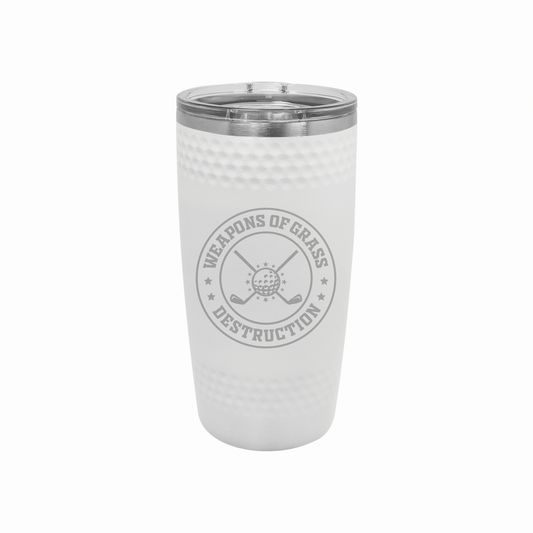 ‘Weapons of Grass Destruction’ 20oz Polar Camel White Dimple Tumbler