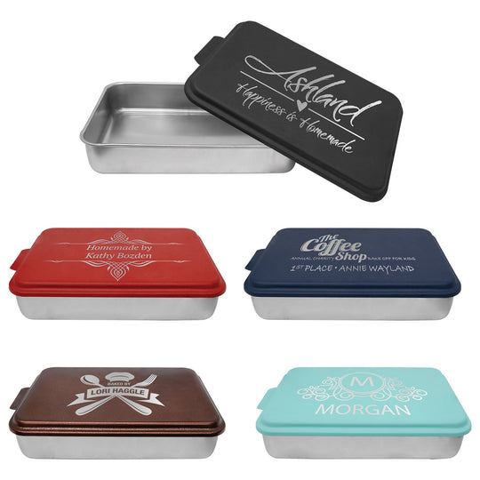 9" x 13" Personalized Aluminum Cake Pan with Engraved Lid