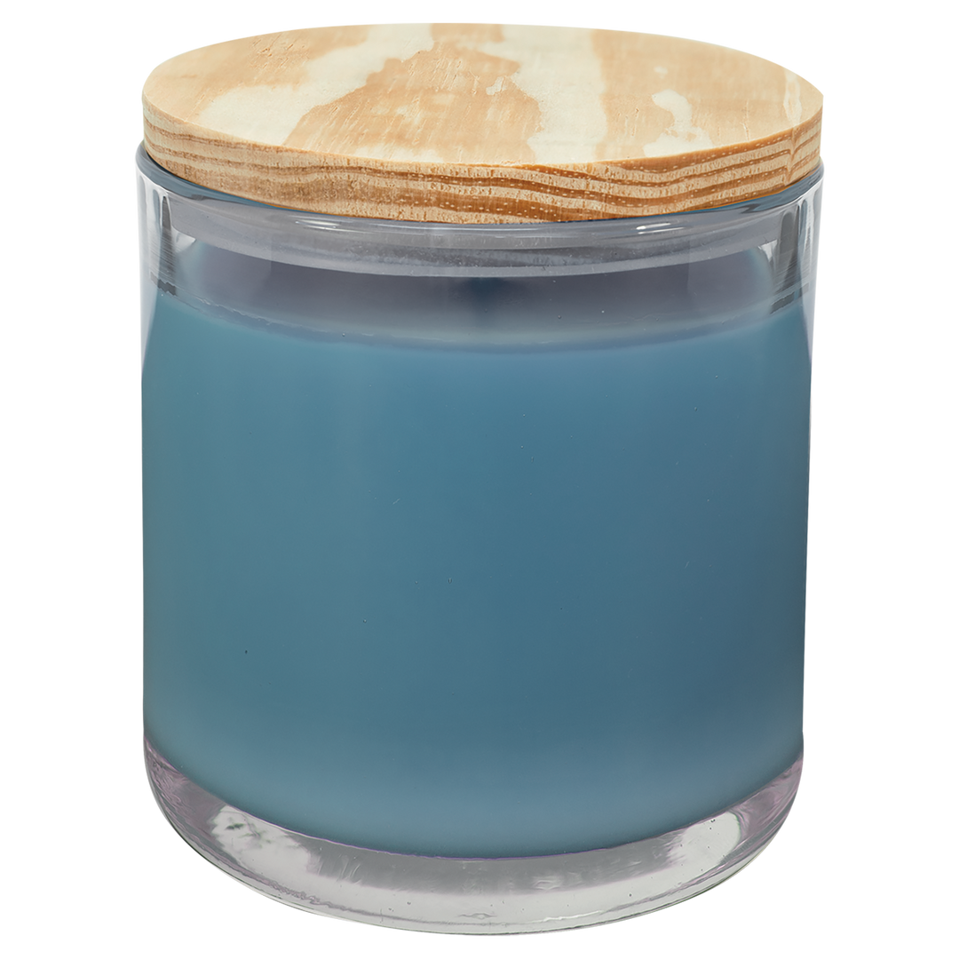 14oz Custom Engraved Candle with Wood Lid
