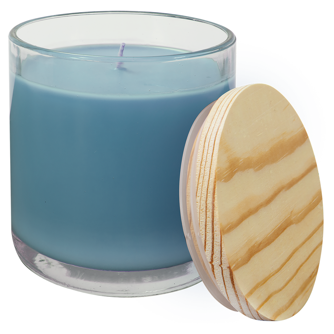 14oz Custom Engraved Candle with Wood Lid