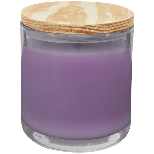 14oz Custom Engraved Candle with Wood Lid