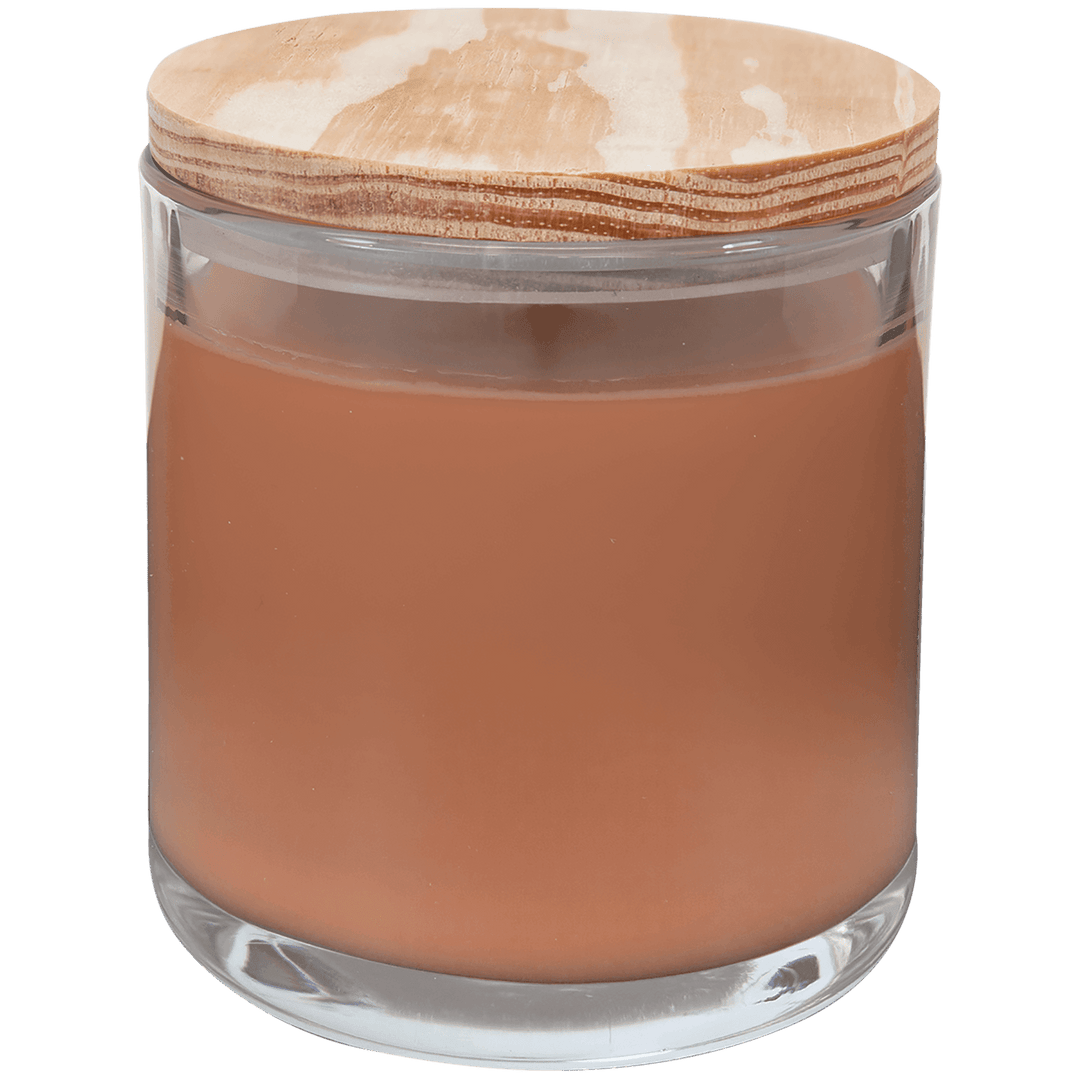 14oz Custom Engraved Candle with Wood Lid