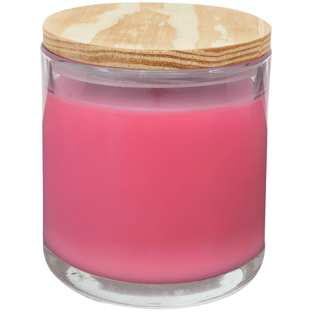 14oz Custom Engraved Candle with Wood Lid