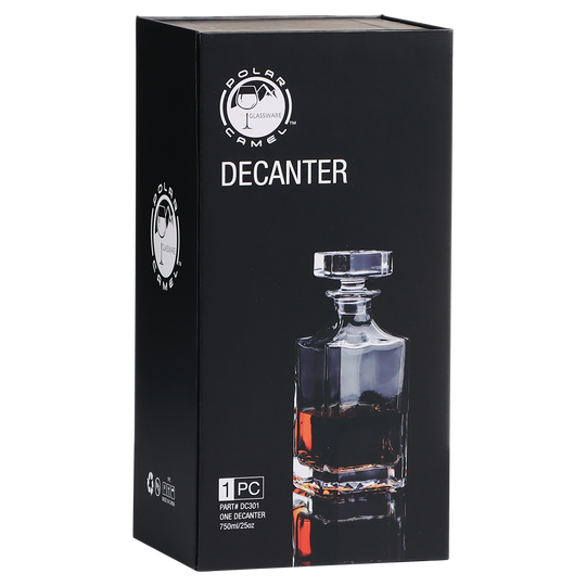 Polar Camel 750mL Square Glass Decanter
