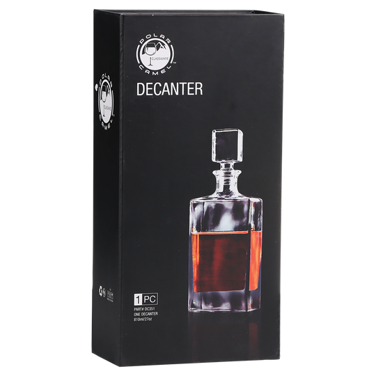 Polar Camel 810mL Rectangle Glass Decanter
