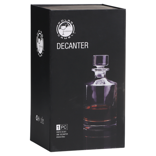 Polar Camel 850mL Round Glass Decanter