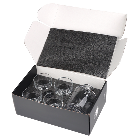 Polar Camel Round Glass Decanter Set