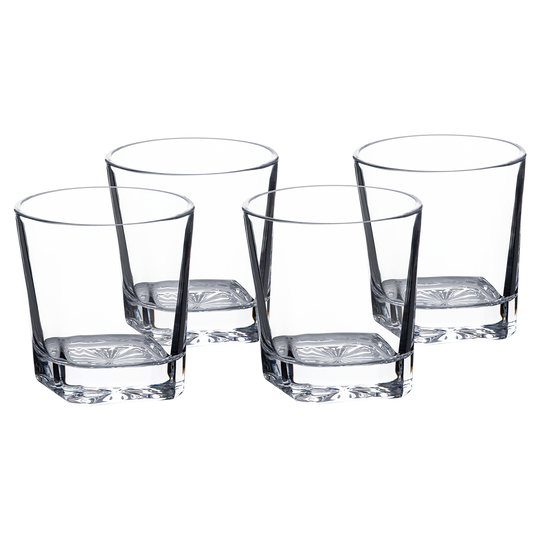 Polar Camel 11 oz. Square Rocks Glasses (4 Glasses)
