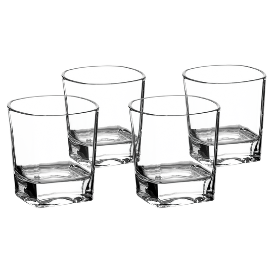 Polar Camel 8 oz. Square Rocks Glasses (4 Glasses)