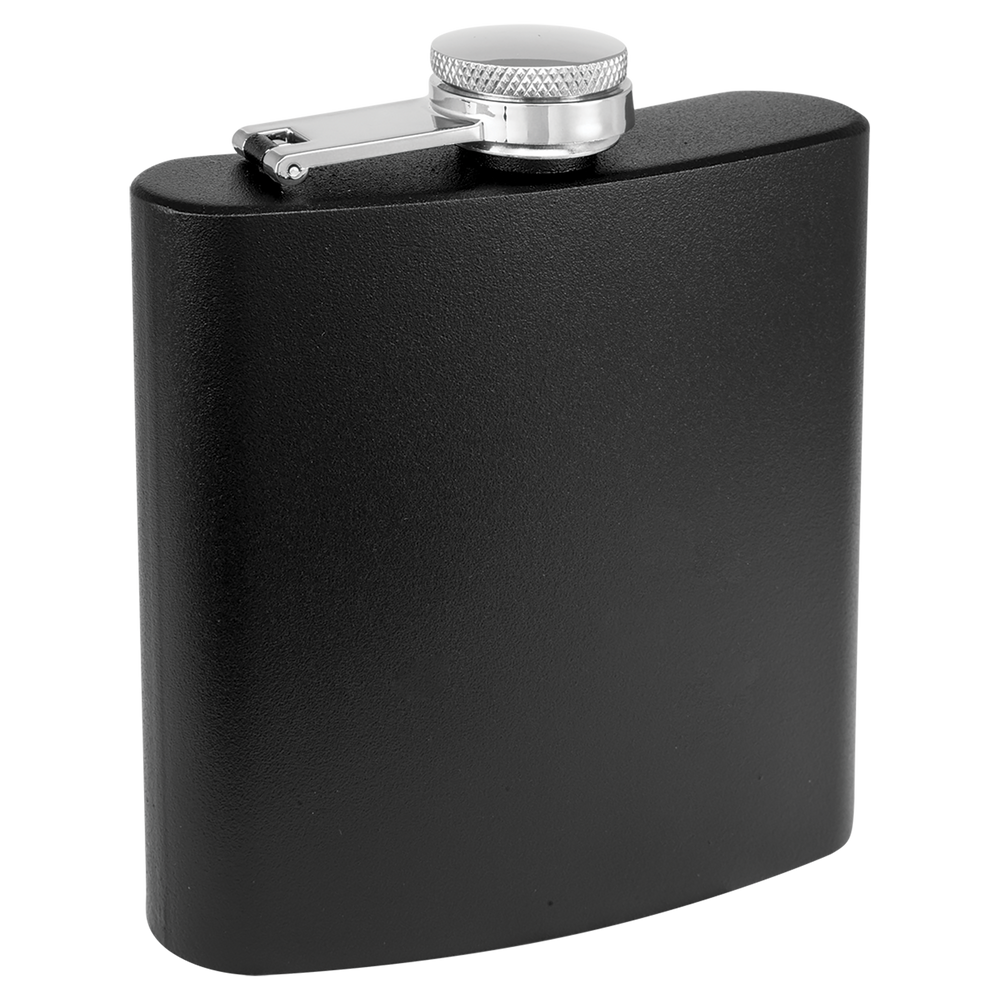 6oz Powder-Coated Stainless Steel Flask – Customizable &amp; Durable