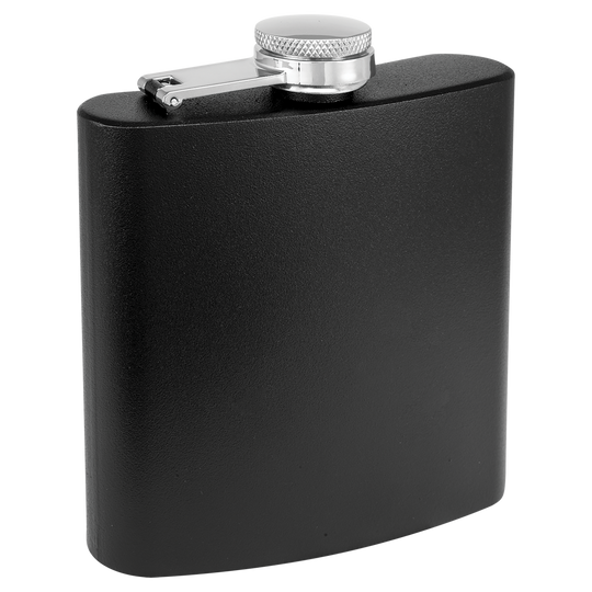 6oz Powder-Coated Stainless Steel Flask – Customizable &amp; Durable