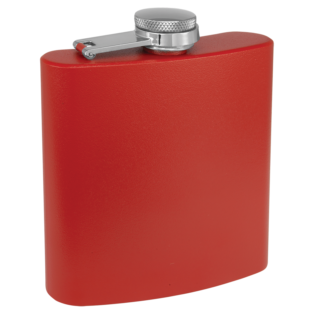 6oz Powder-Coated Stainless Steel Flask – Customizable &amp; Durable