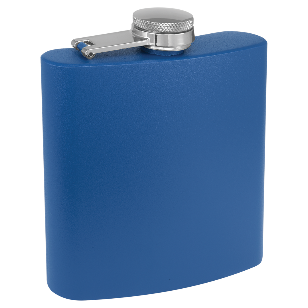 6oz Powder-Coated Stainless Steel Flask – Customizable &amp; Durable