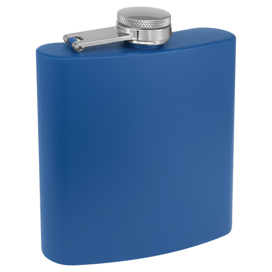 6oz Powder-Coated Stainless Steel Flask – Customizable &amp; Durable