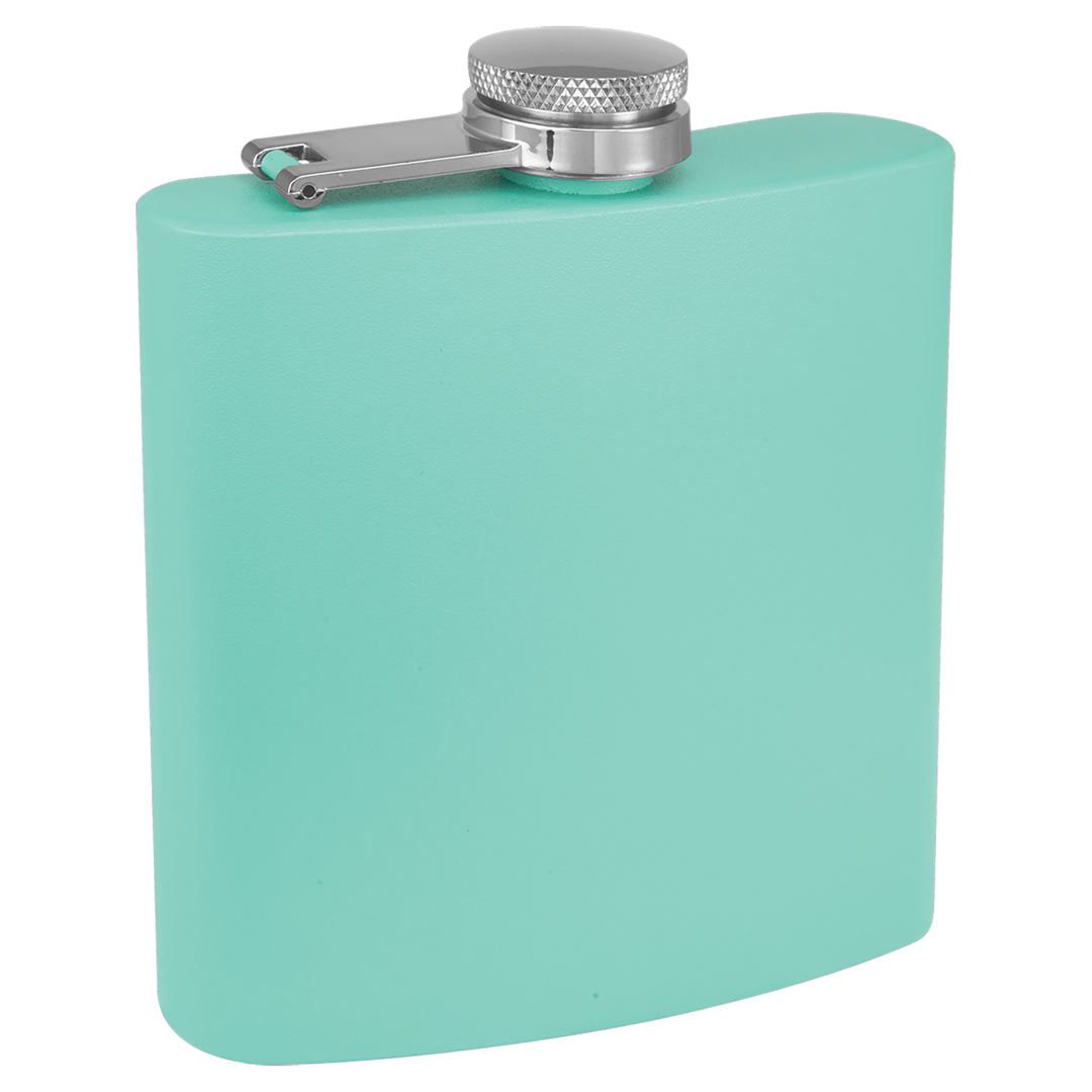 6oz Powder-Coated Stainless Steel Flask – Customizable &amp; Durable