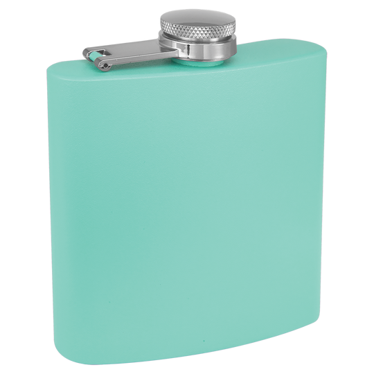 6oz Powder-Coated Stainless Steel Flask – Customizable &amp; Durable