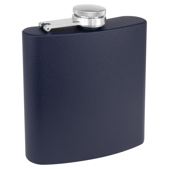 6oz Powder-Coated Stainless Steel Flask – Customizable &amp; Durable