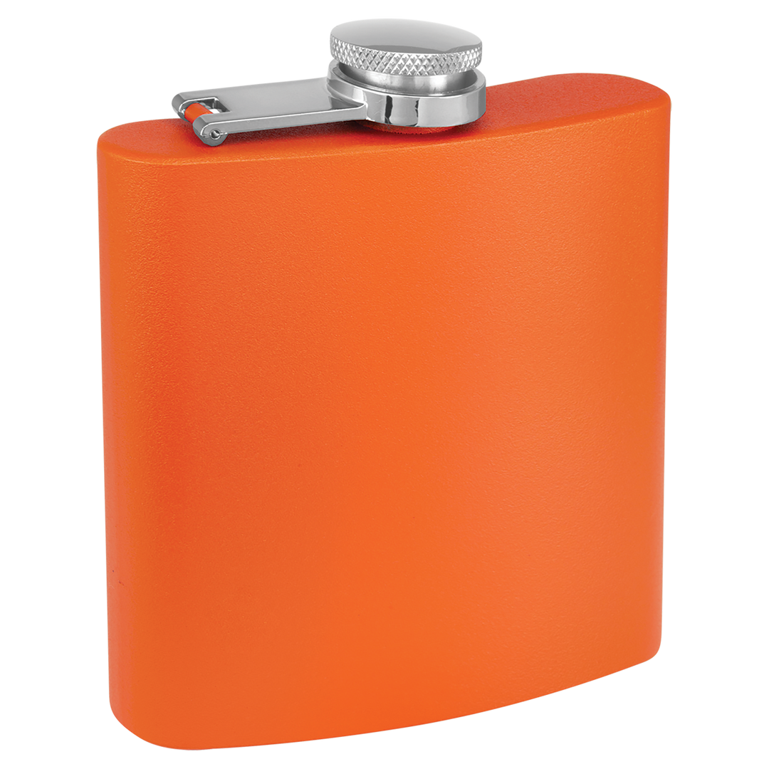 6oz Powder-Coated Stainless Steel Flask – Customizable &amp; Durable