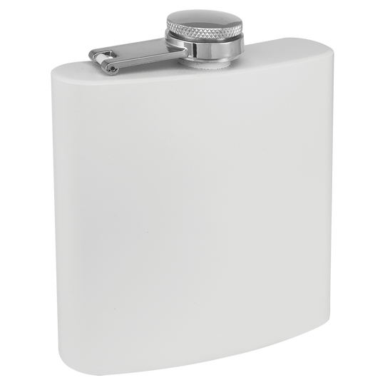 6oz Powder-Coated Stainless Steel Flask – Customizable &amp; Durable