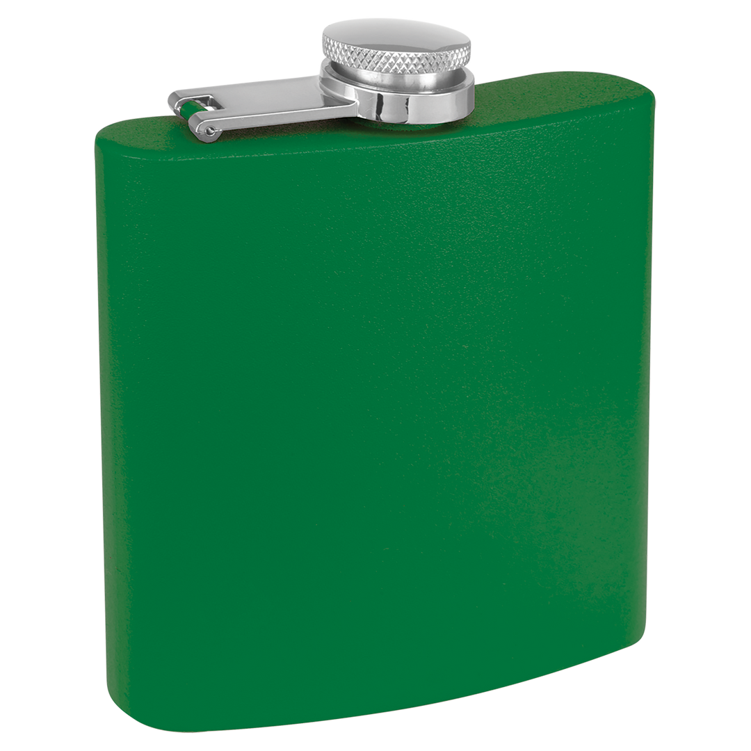 6oz Powder-Coated Stainless Steel Flask – Customizable &amp; Durable