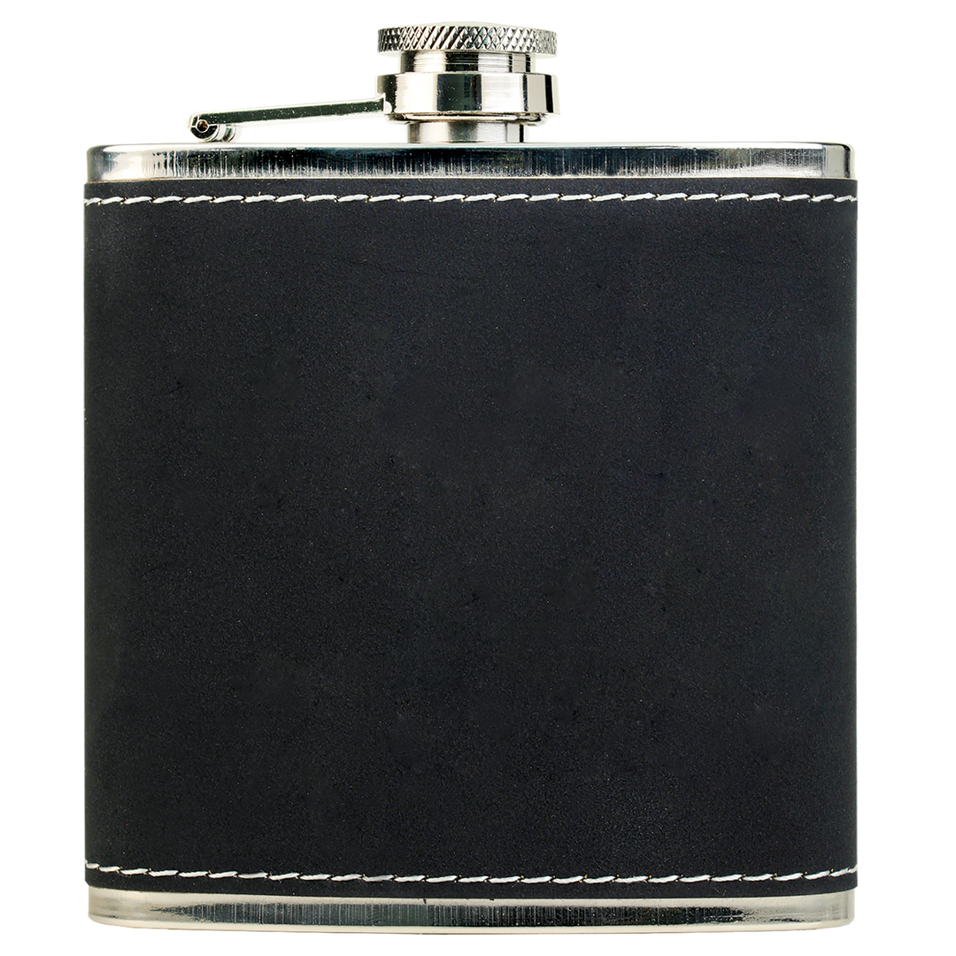 Custom 6oz Leatherette Flasks – Personalized for Any Occasion