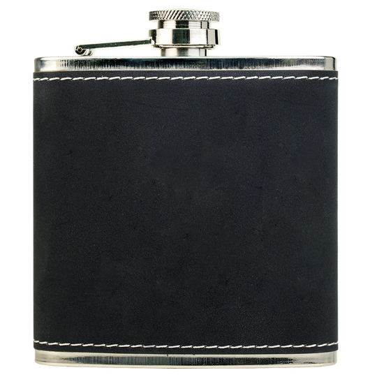 Custom 6oz Leatherette Flasks – Personalized for Any Occasion