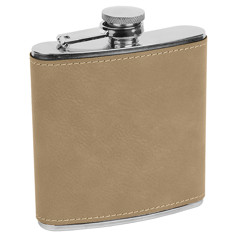 Custom 6oz Leatherette Flasks – Personalized for Any Occasion