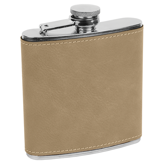 Custom 6oz Leatherette Flasks – Personalized for Any Occasion