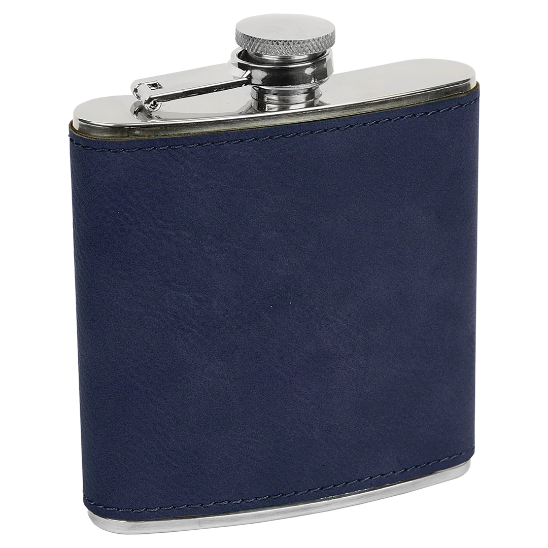 Custom 6oz Leatherette Flasks – Personalized for Any Occasion