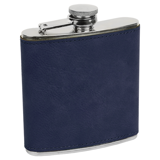 Custom 6oz Leatherette Flasks – Personalized for Any Occasion