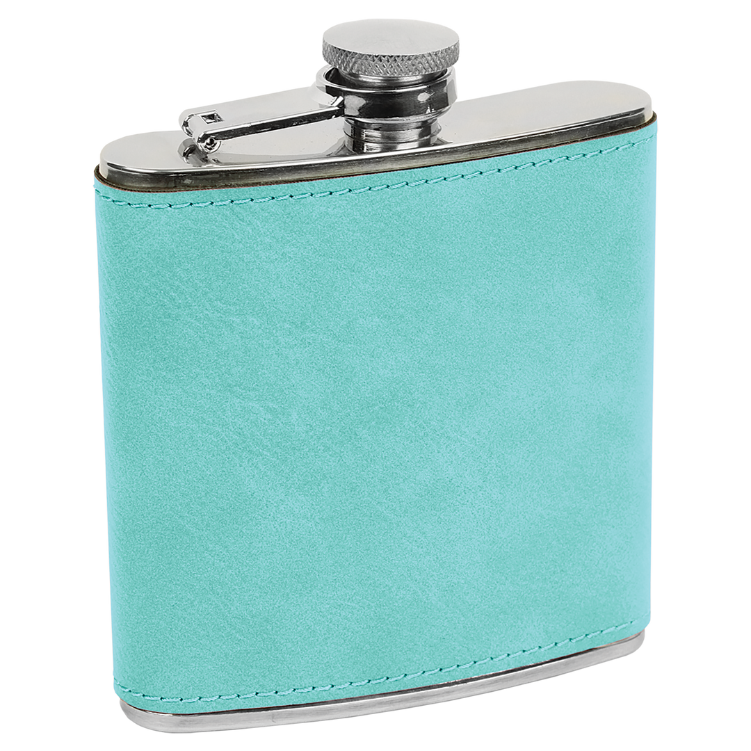 Custom 6oz Leatherette Flasks – Personalized for Any Occasion
