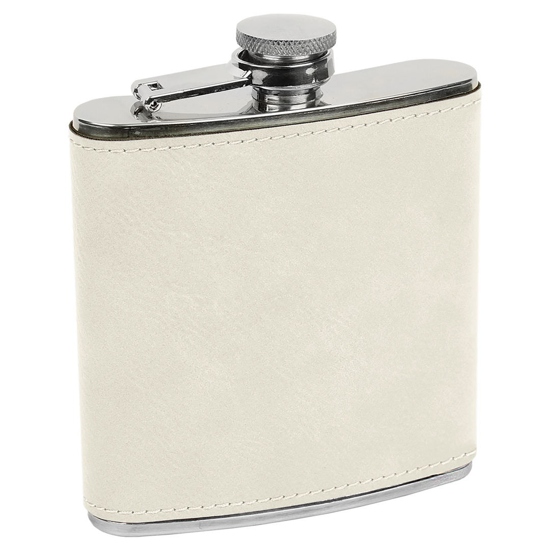 Custom 6oz Leatherette Flasks – Personalized for Any Occasion