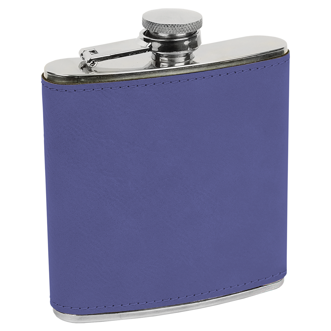 Custom 6oz Leatherette Flasks – Personalized for Any Occasion