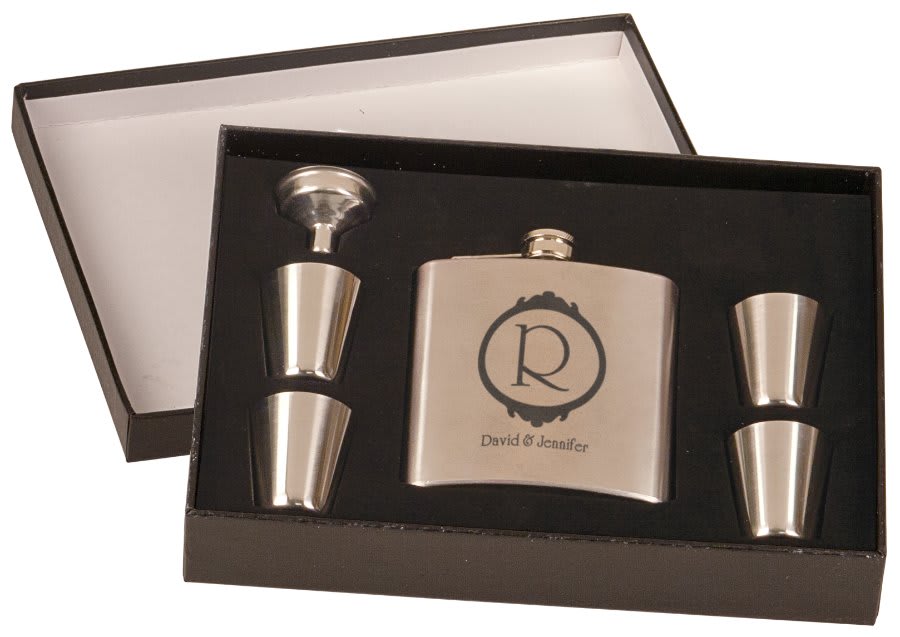 Stainless Flask Gift Set