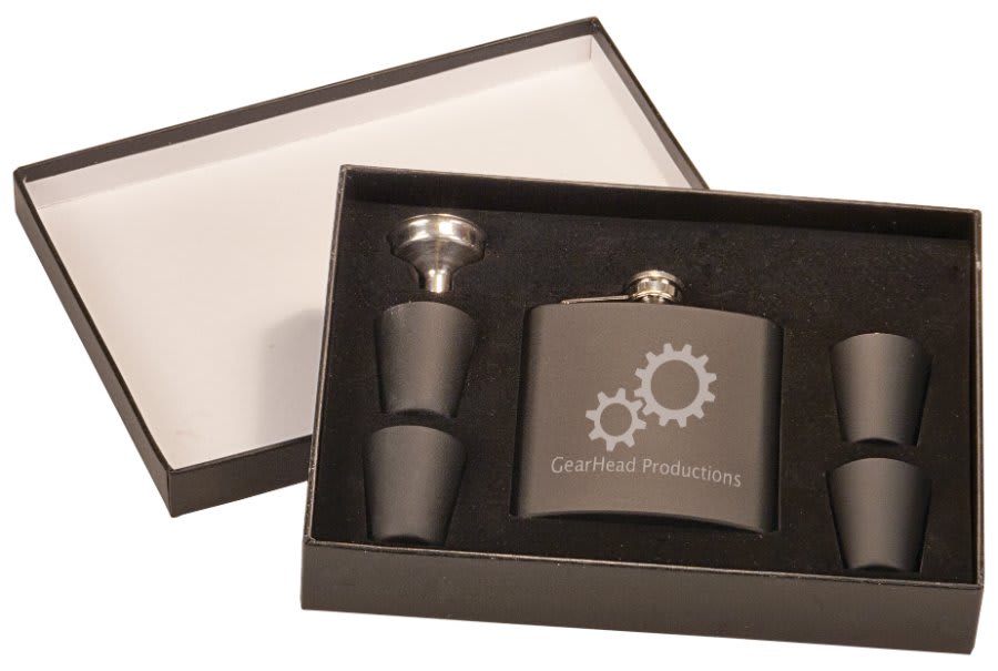 Stainless Flask Gift Set