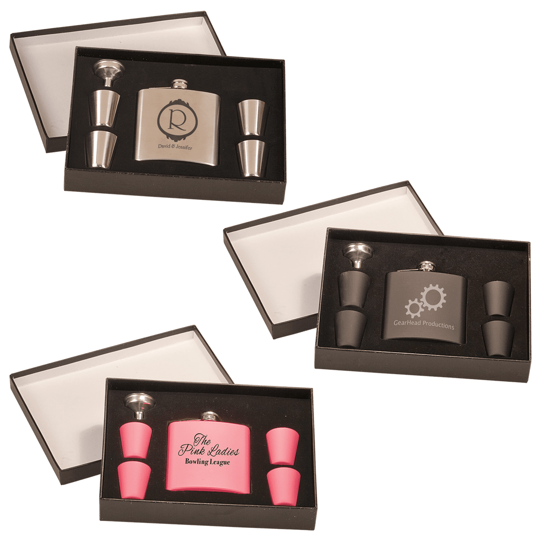 Stainless Flask Gift Set