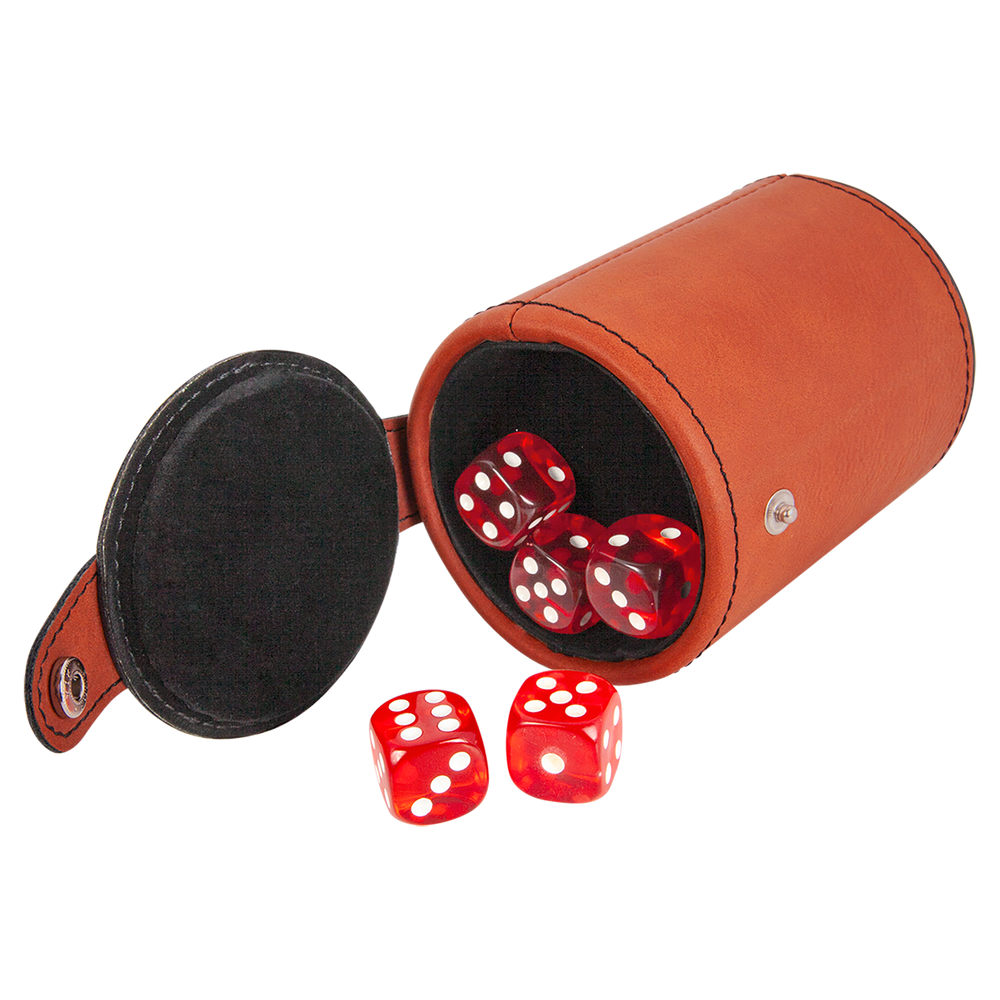 Custom Leatherette Dice Cup - Personalized Game Night Essential