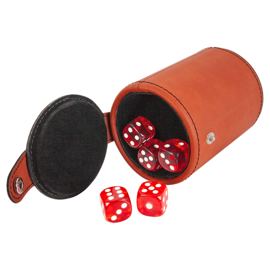 Custom Leatherette Dice Cup - Personalized Game Night Essential