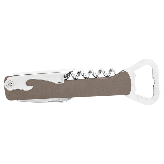 Personalized Leatherette Corkscrew Wine Openers