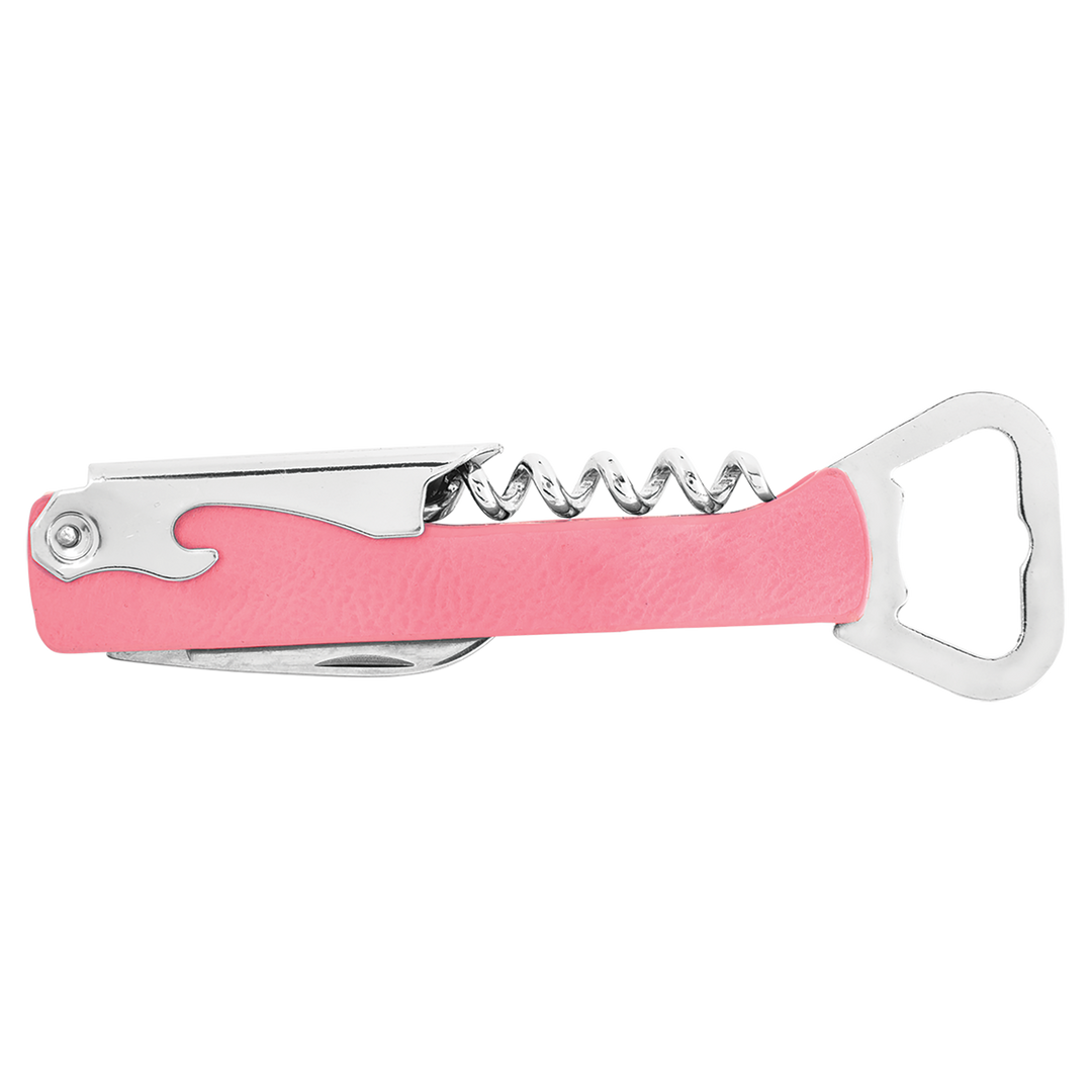 Personalized Leatherette Corkscrew Wine Openers