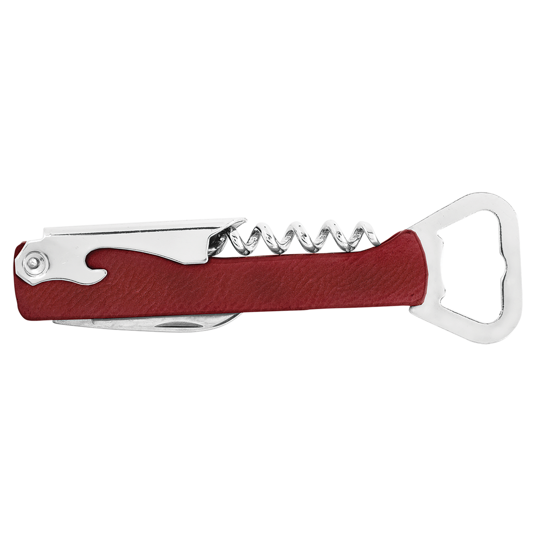Personalized Leatherette Corkscrew Wine Openers