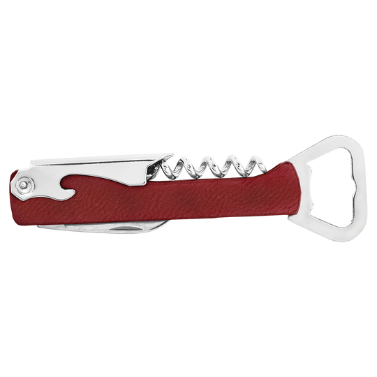 Personalized Leatherette Corkscrew Wine Openers
