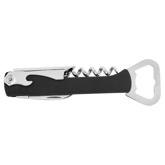 Personalized Leatherette Corkscrew Wine Openers
