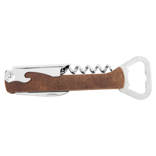 Personalized Leatherette Corkscrew Wine Openers