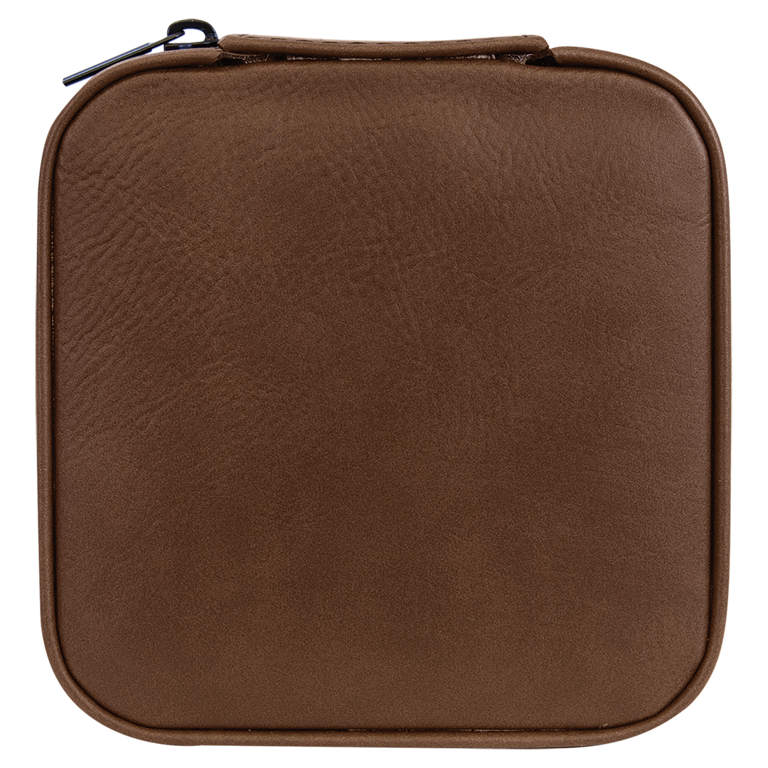 4x4 Leatherette Travel Jewelry Box – Custom Engraved