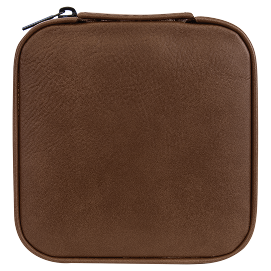 4x4 Leatherette Travel Jewelry Box – Custom Engraved