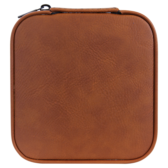 4x4 Leatherette Travel Jewelry Box – Custom Engraved