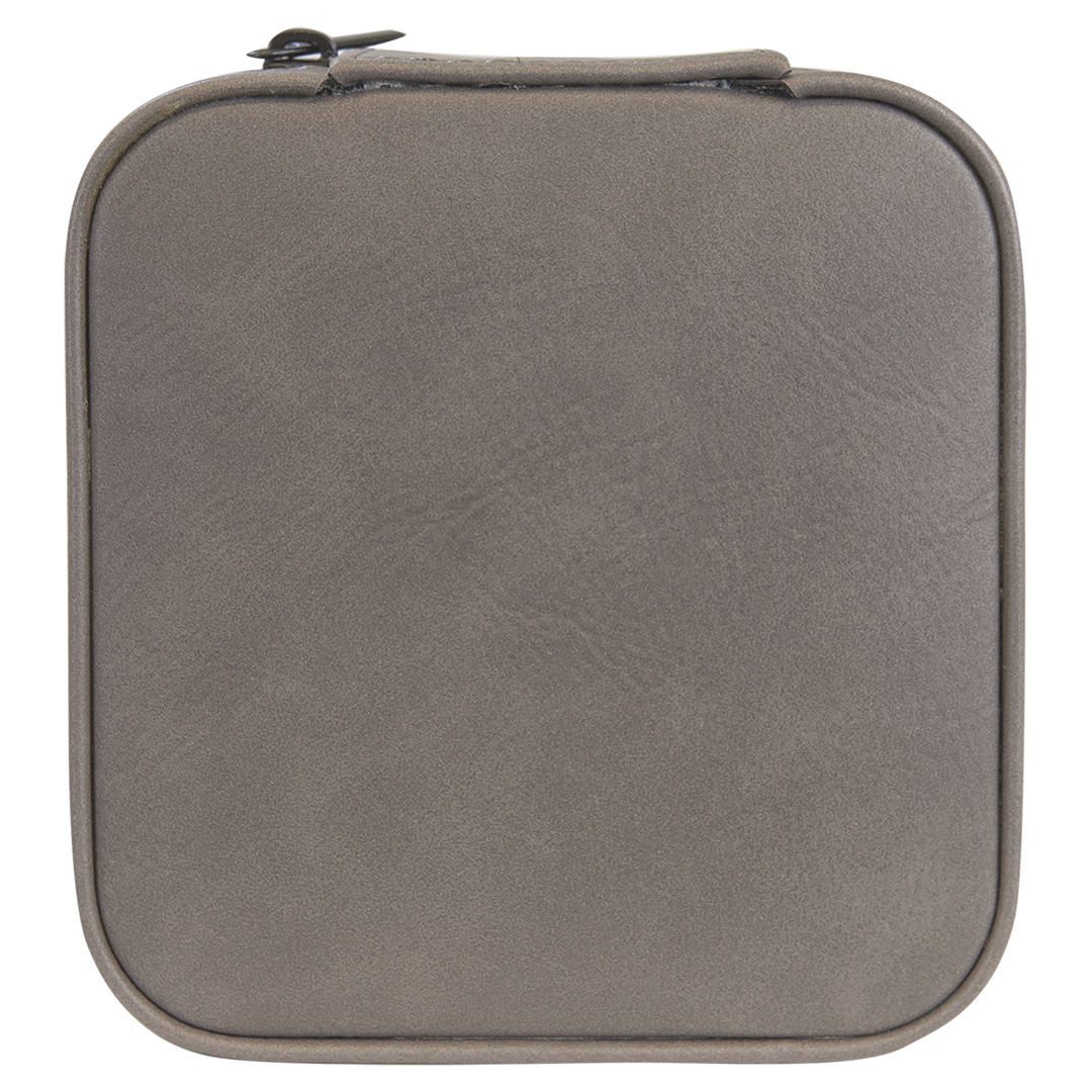 4x4 Leatherette Travel Jewelry Box – Custom Engraved